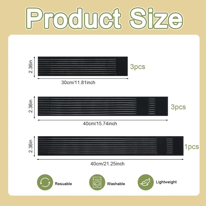 Threlaco 7 Pcs Laser Lipo Machine Elastic Bandage Spare Parts Wrap 3 Size for Slimming Beauty Machine Lipo Laser Bands Beauty Device Straps Accessories Adjustable Pad Band Wrap - Image 2